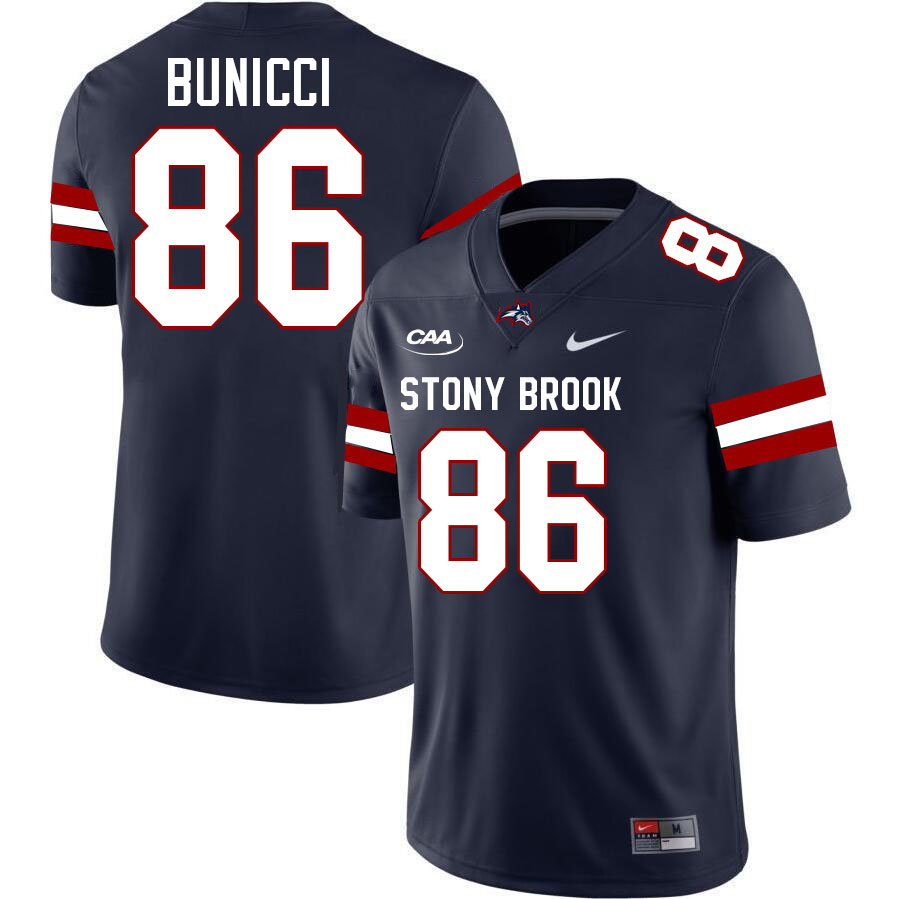 Stony Brook Seawolves #86 Cole Bunicci College Football Jerseys,Uniforms-Navy